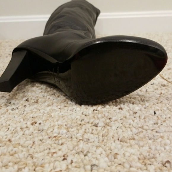 JIMMY CHOO Black Leather Tall Size 39.5 Boots - Picture 4 of 4